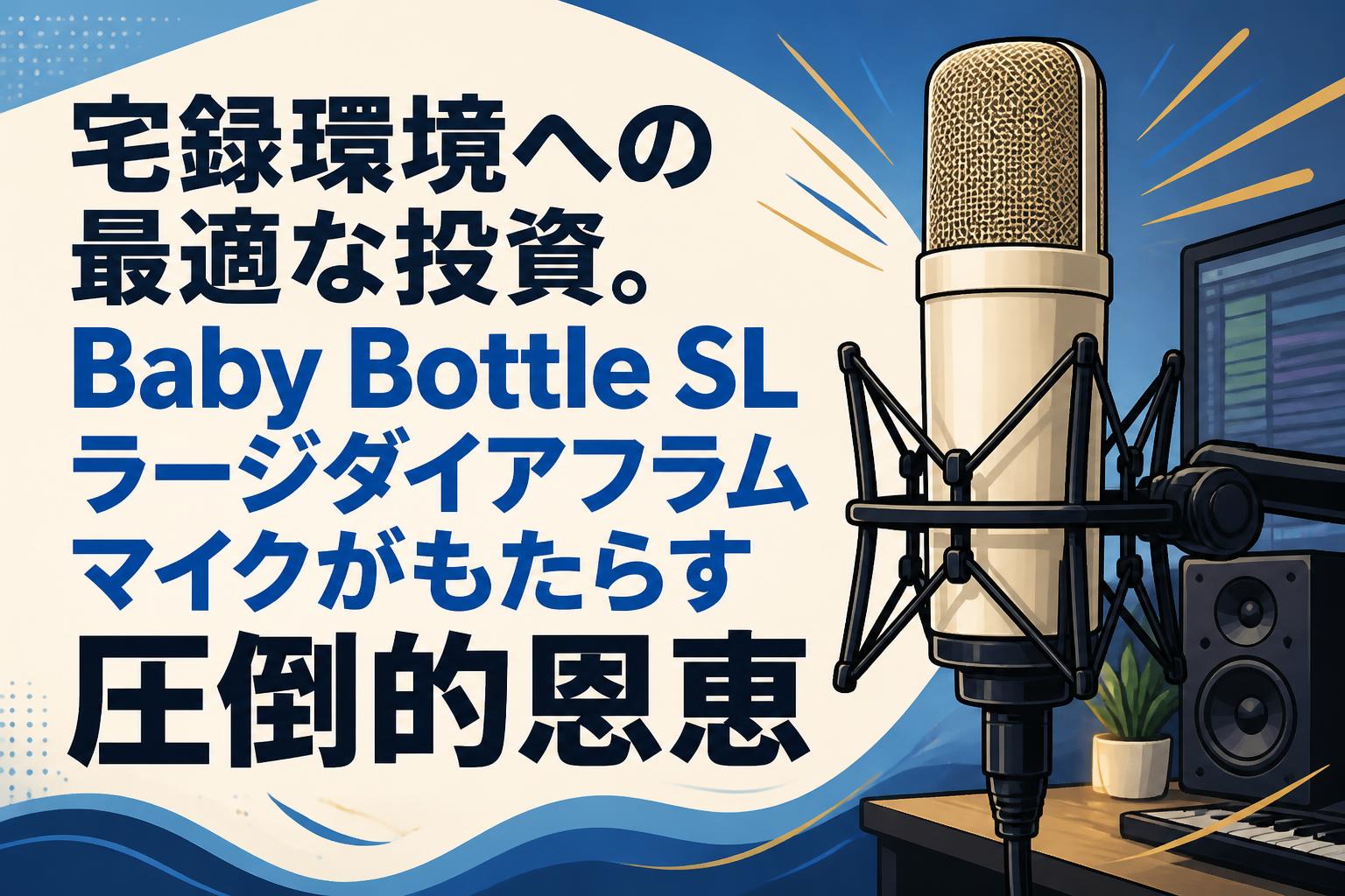 宅録環境への最適な投資。Baby Bottle SLラージダイアフラムマイクがもたらす圧倒的恩恵