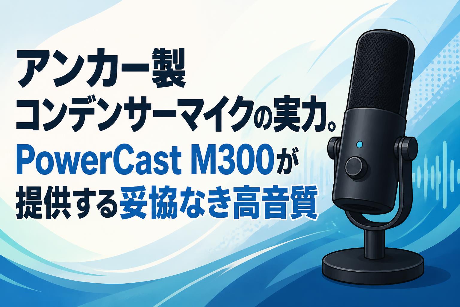 アンカー製コンデンサーマイクの実力。PowerCast M300が提供する妥協なき高音質