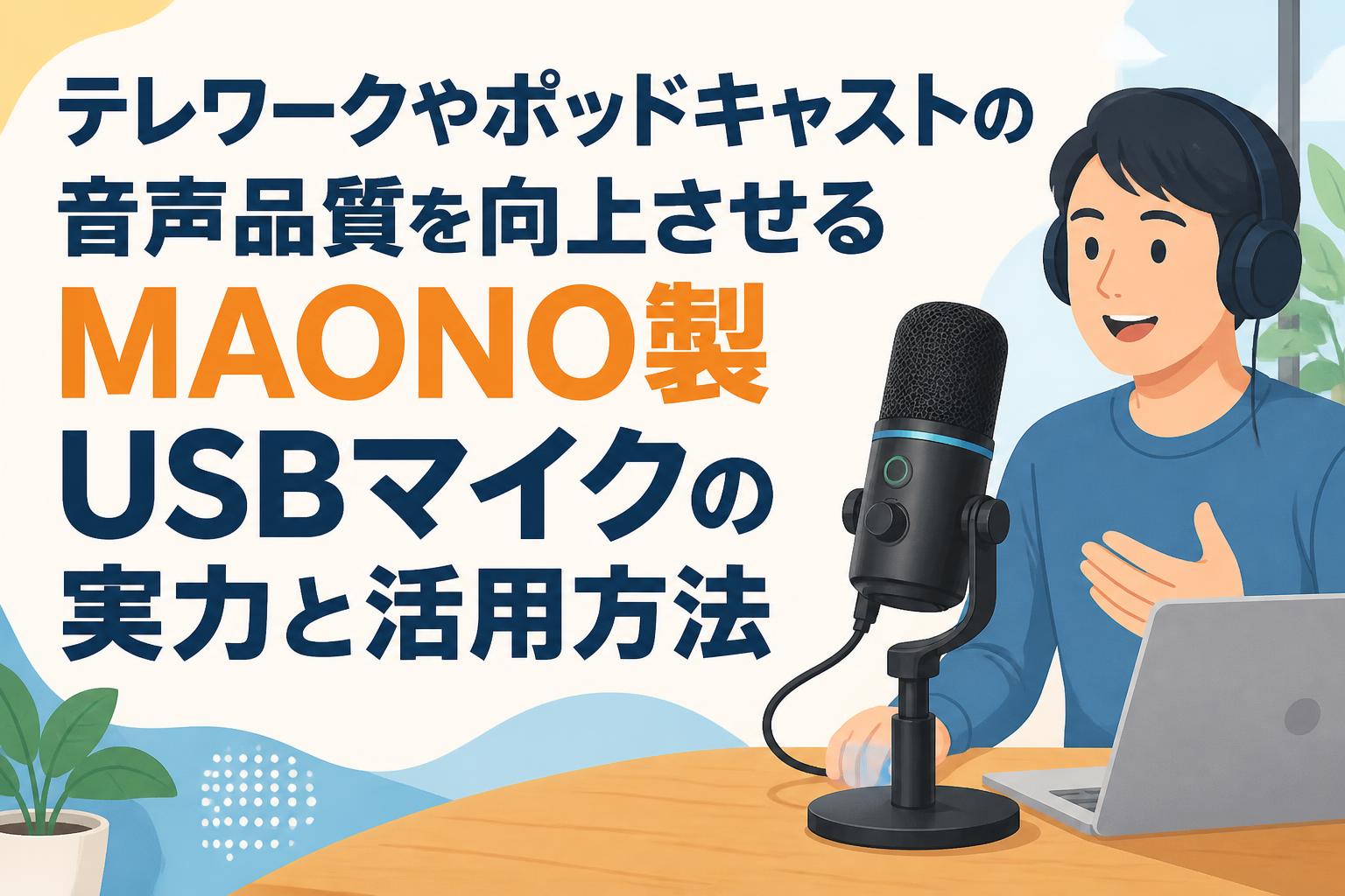 テレワークやポッドキャストの音声品質を向上させるMAONO製USBマイクの実力と活用方法