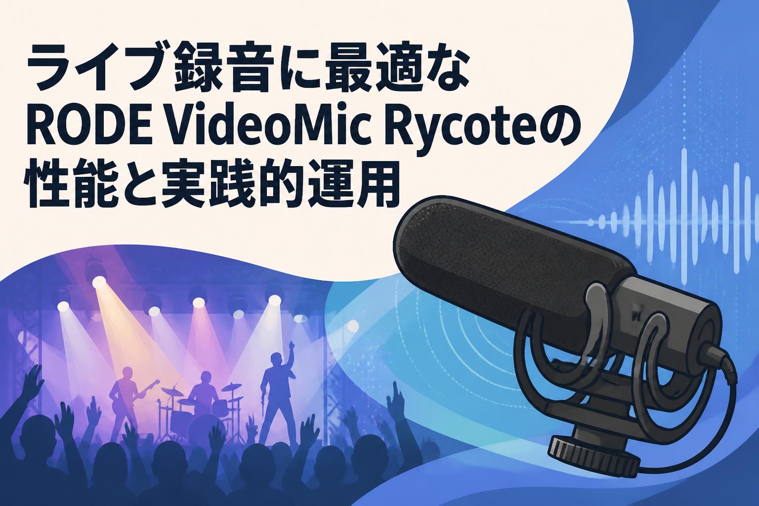 ライブ録音に最適なRODE VideoMic Rycoteの性能と実践的運用