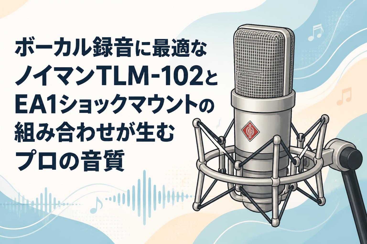 ボーカル録音に最適なノイマンTLM-102とEA1ショックマウントの組み合わせが生むプロの音質