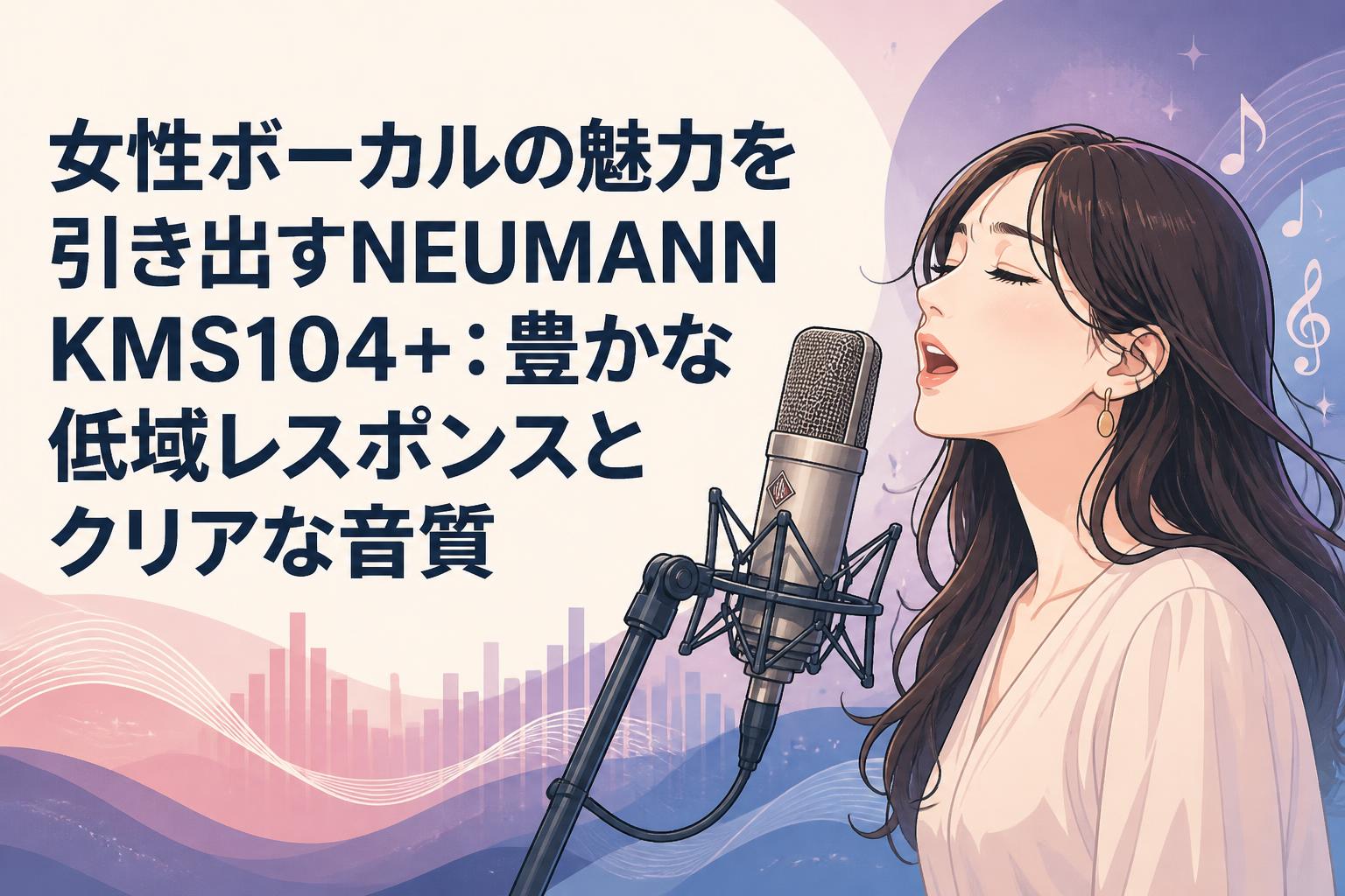 女性ボーカルの魅力を引き出すNEUMANN KMS104+：豊かな低域レスポンスとクリアな音質