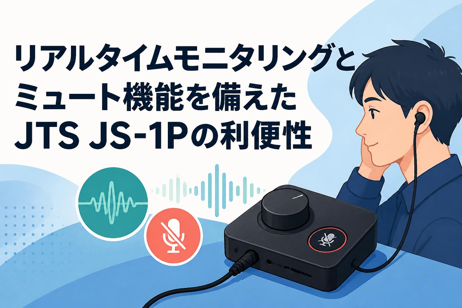 リアルタイムモニタリングとミュート機能を備えたJTS JS-1Pの利便性