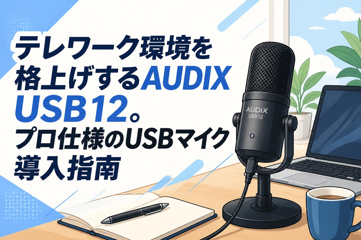 テレワーク環境を格上げするAUDIX USB12。プロ仕様のUSBマイク導入指南