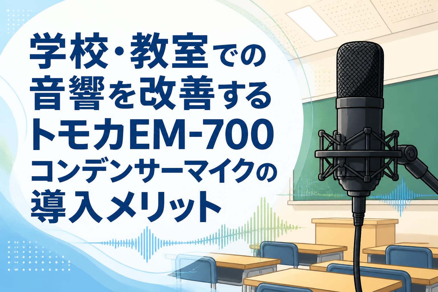 学校・教室での音響を改善するトモカEM-700コンデンサーマイクの導入メリット