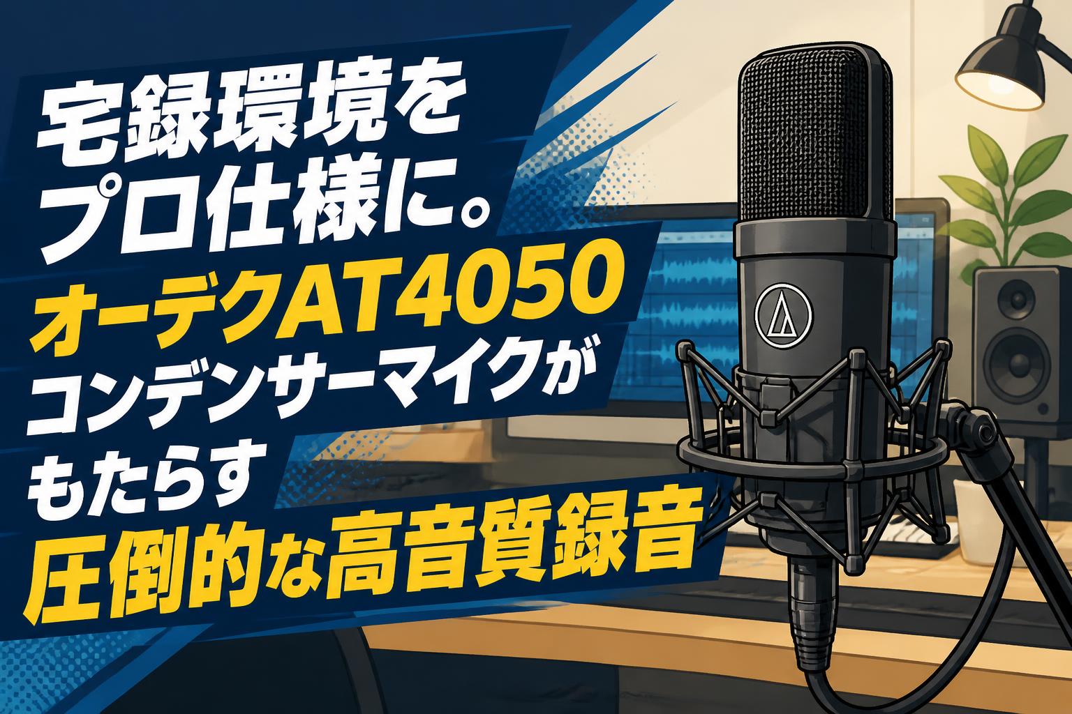 宅録環境をプロ仕様に。オーテクAT4050コンデンサーマイクがもたらす圧倒的な高音質録音