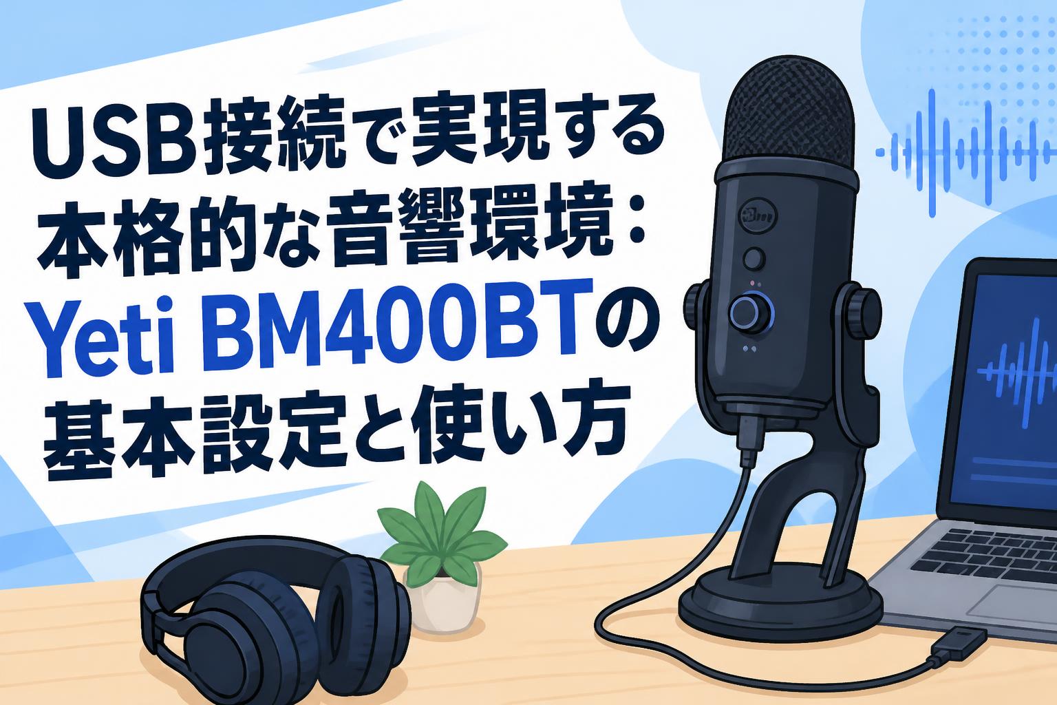 USB接続で実現する本格的な音響環境：Yeti BM400BTの基本設定と使い方