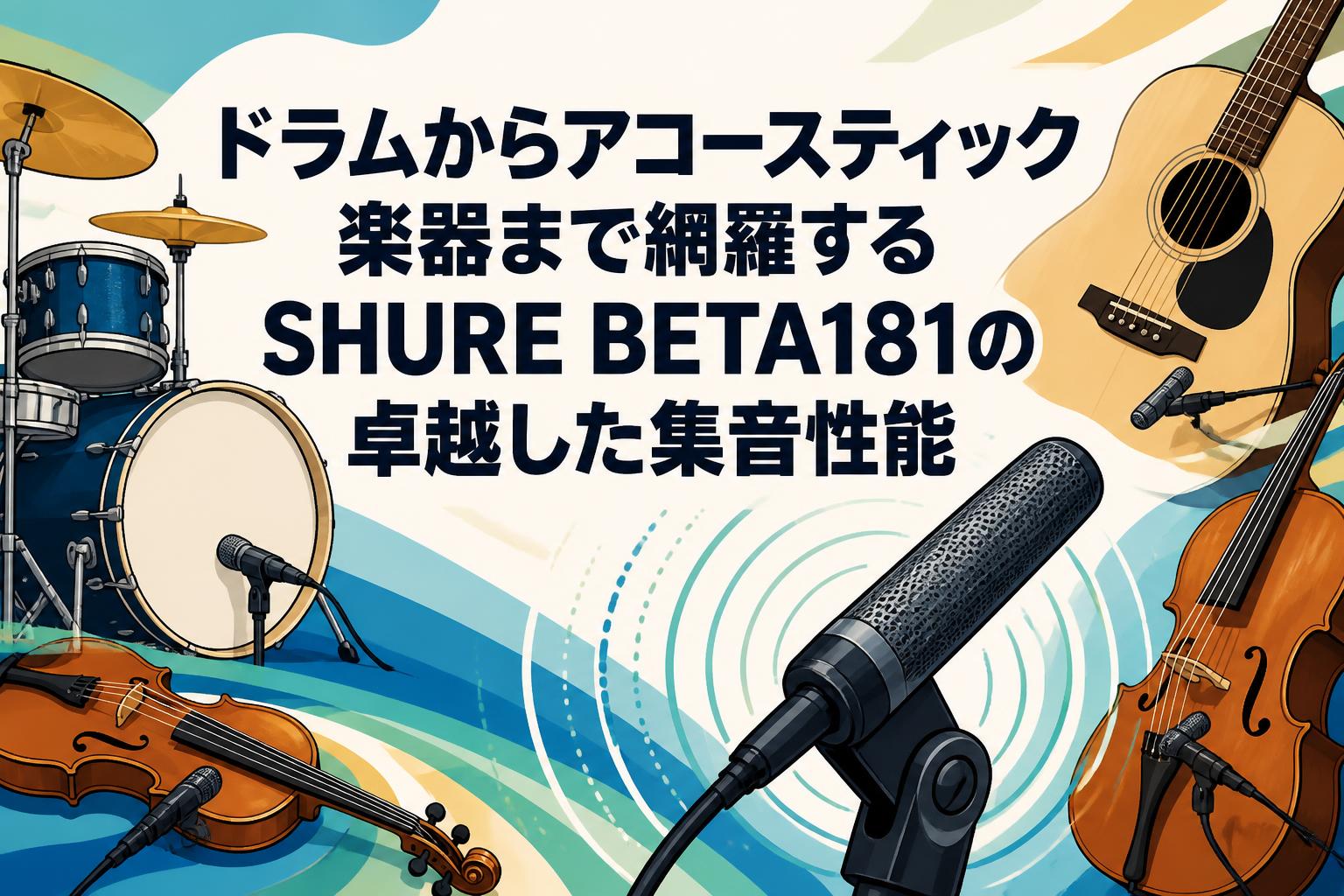ドラムからアコースティック楽器まで網羅するSHURE BETA181の卓越した集音性能