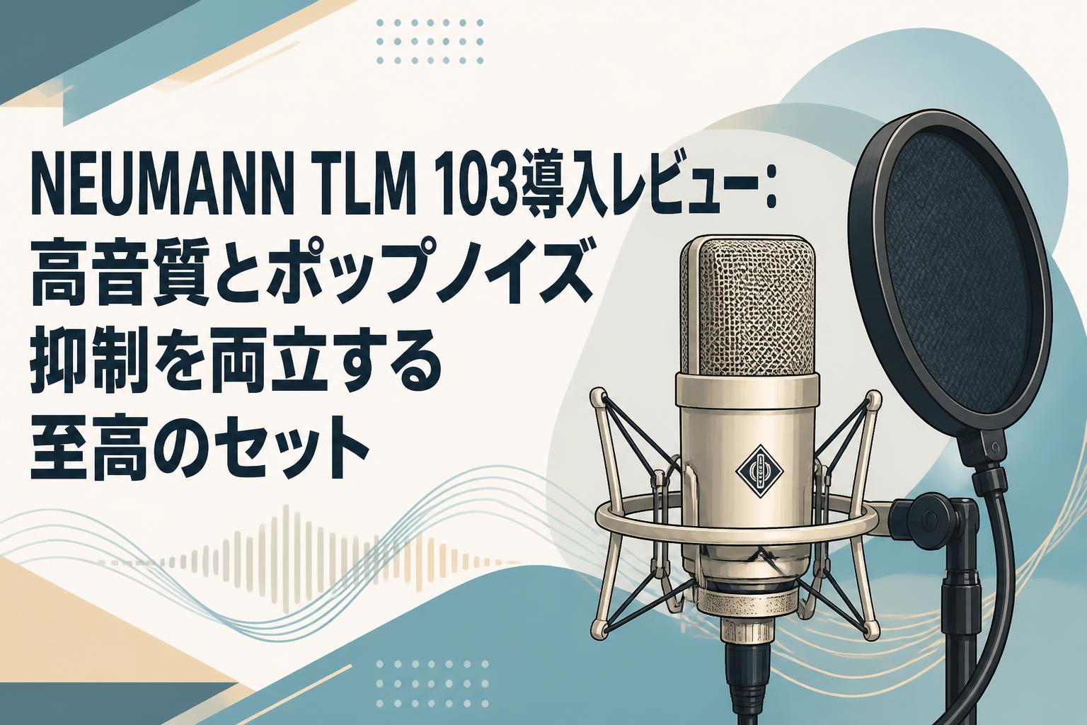 NEUMANN TLM 103導入レビュー：高音質とポップノイズ抑制を両立する至高のセット