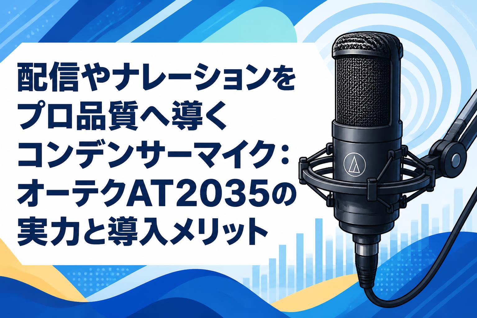 配信やナレーションをプロ品質へ導くコンデンサーマイク：オーテクAT2035の実力と導入メリット