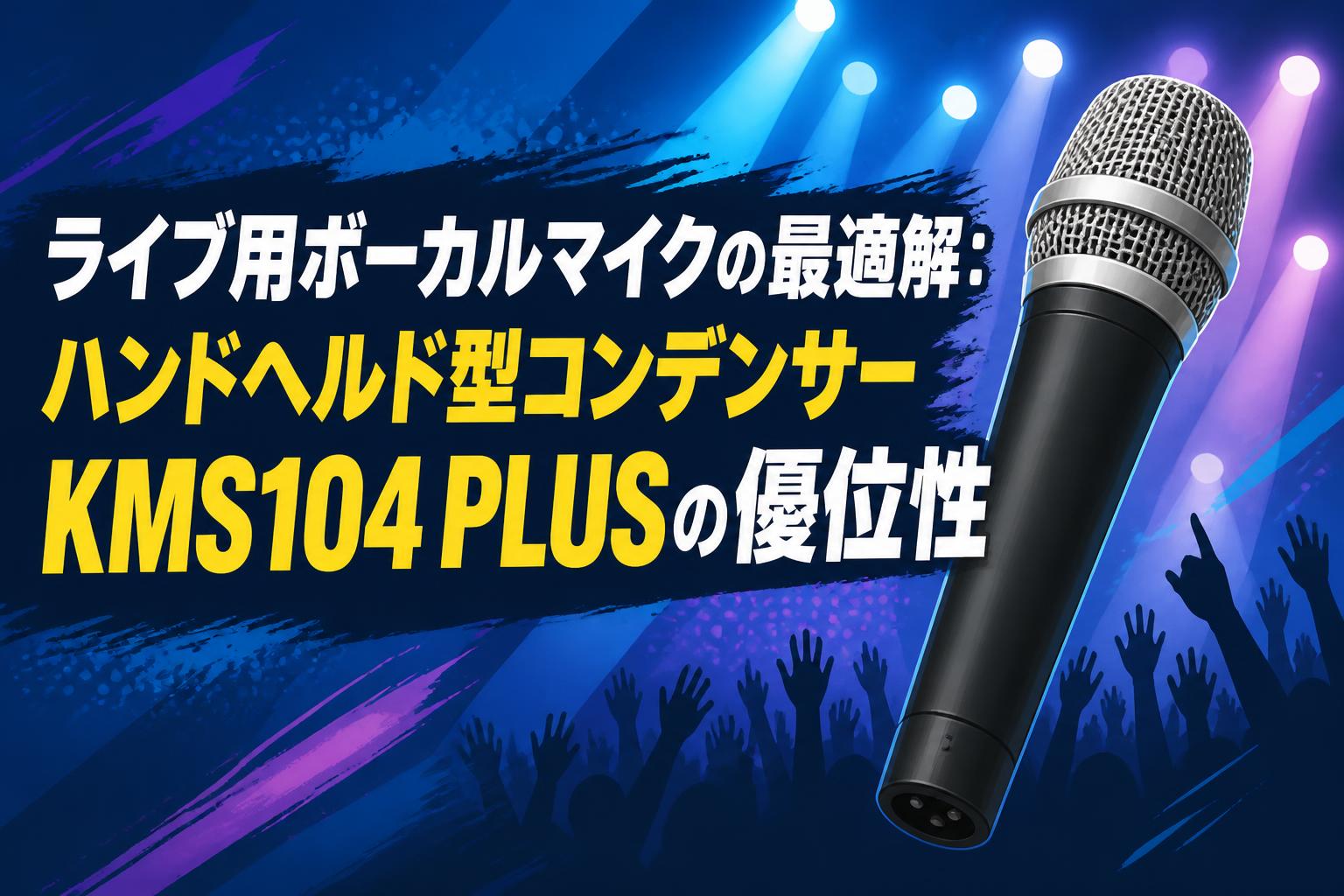 ライブ用ボーカルマイクの最適解：ハンドヘルド型コンデンサーKMS104 PLUSの優位性