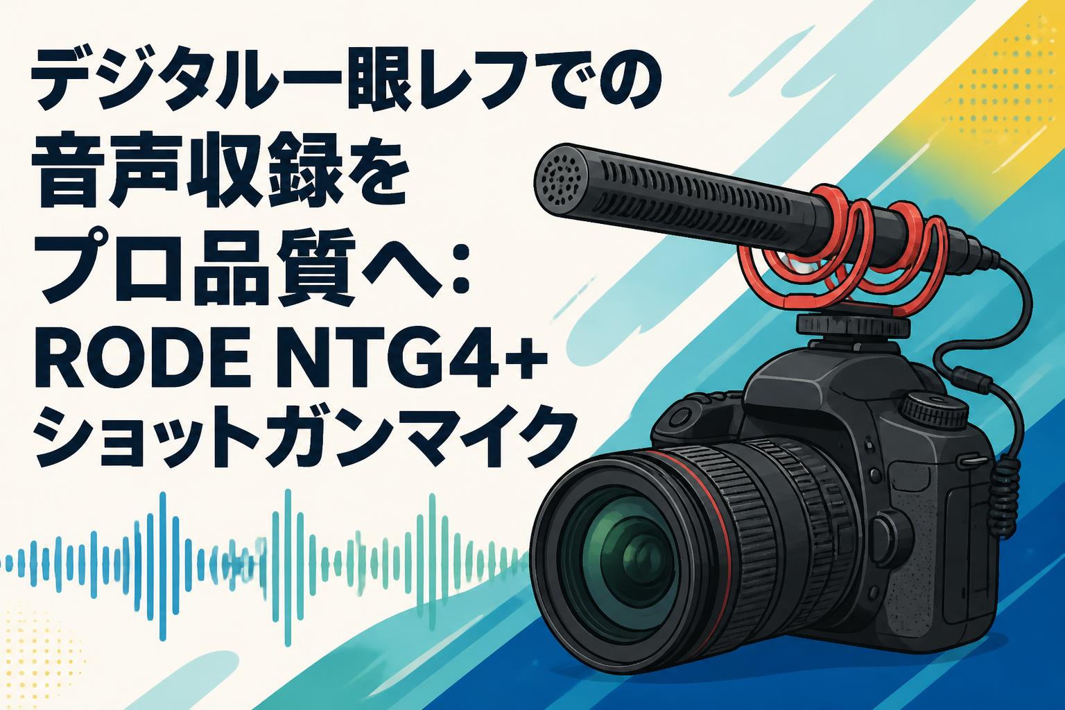 デジタル一眼レフでの音声収録をプロ品質へ：RODE NTG4+ショットガンマイク