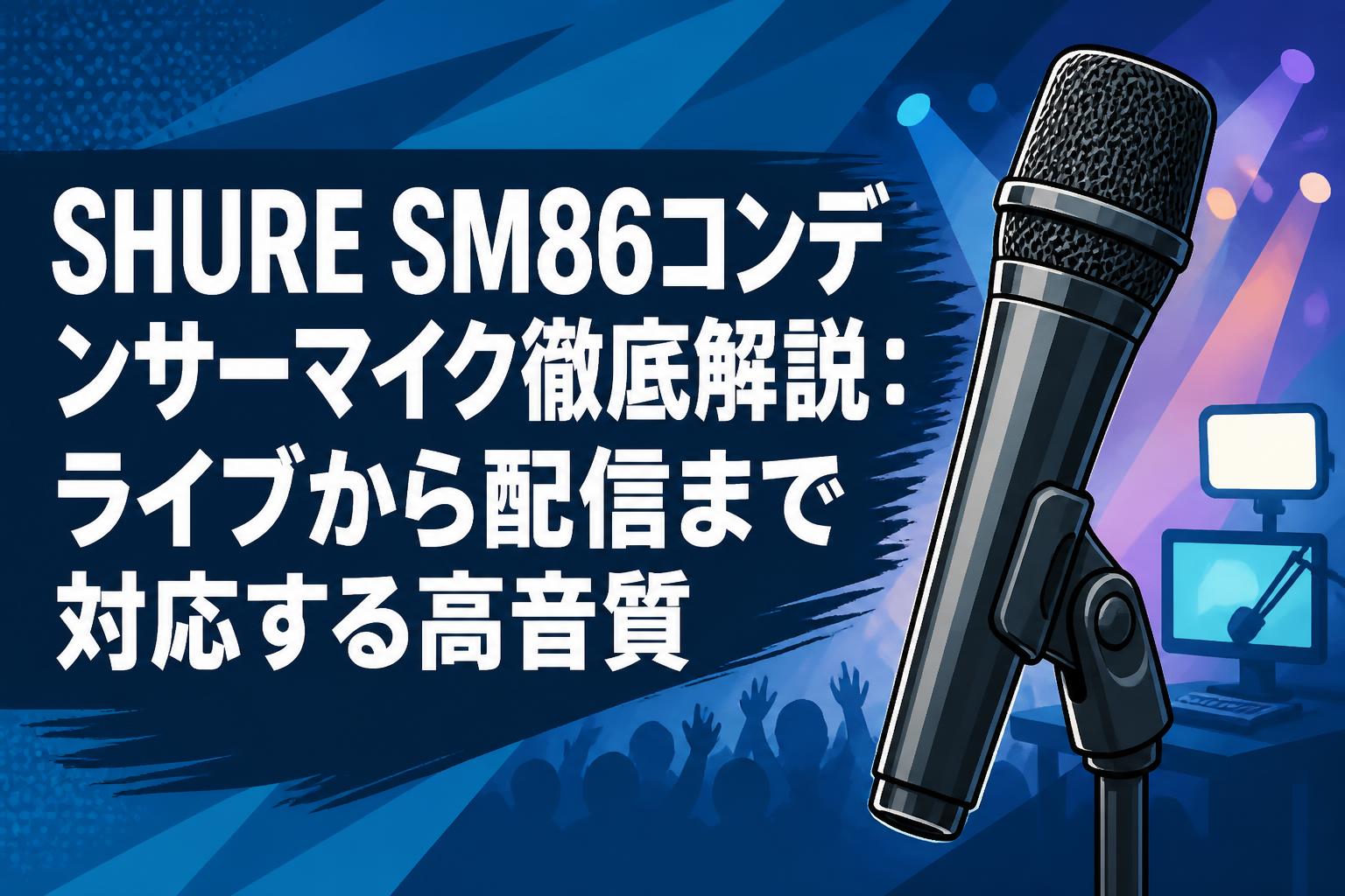 SHURE SM86コンデンサーマイク徹底解説：ライブから配信まで対応する高音質
