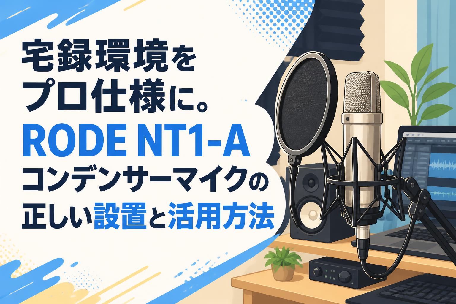 宅録環境をプロ仕様に。RODE NT1-Aコンデンサーマイクの正しい設置と活用方法