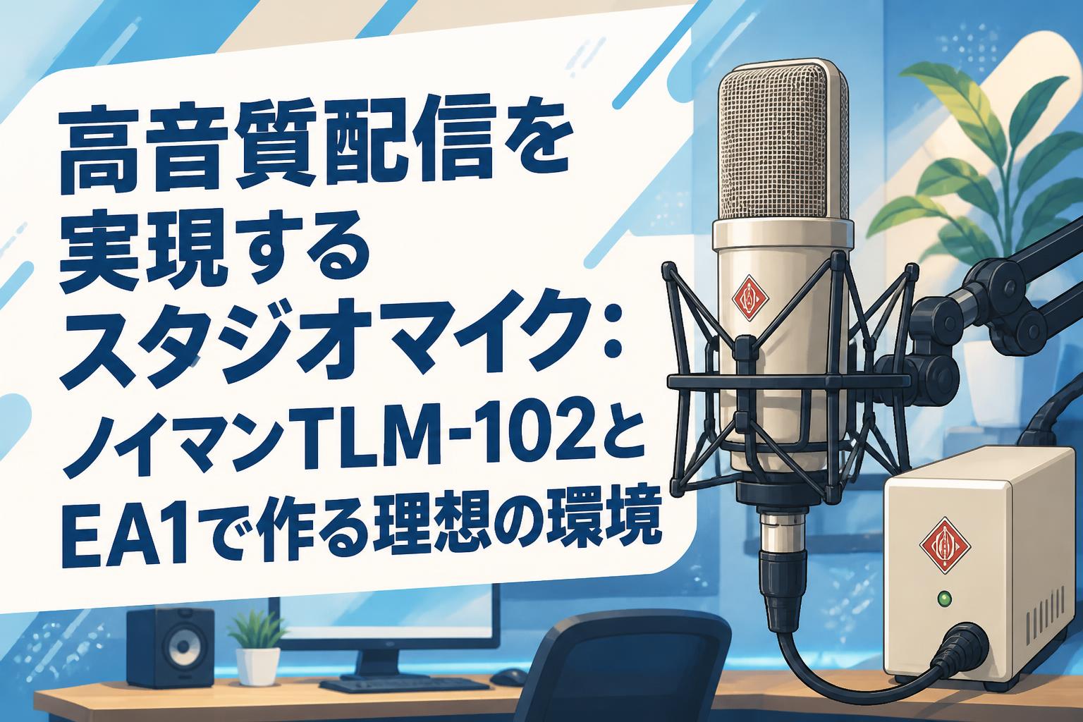 高音質配信を実現するスタジオマイク：ノイマンTLM-102とEA1で作る理想の環境