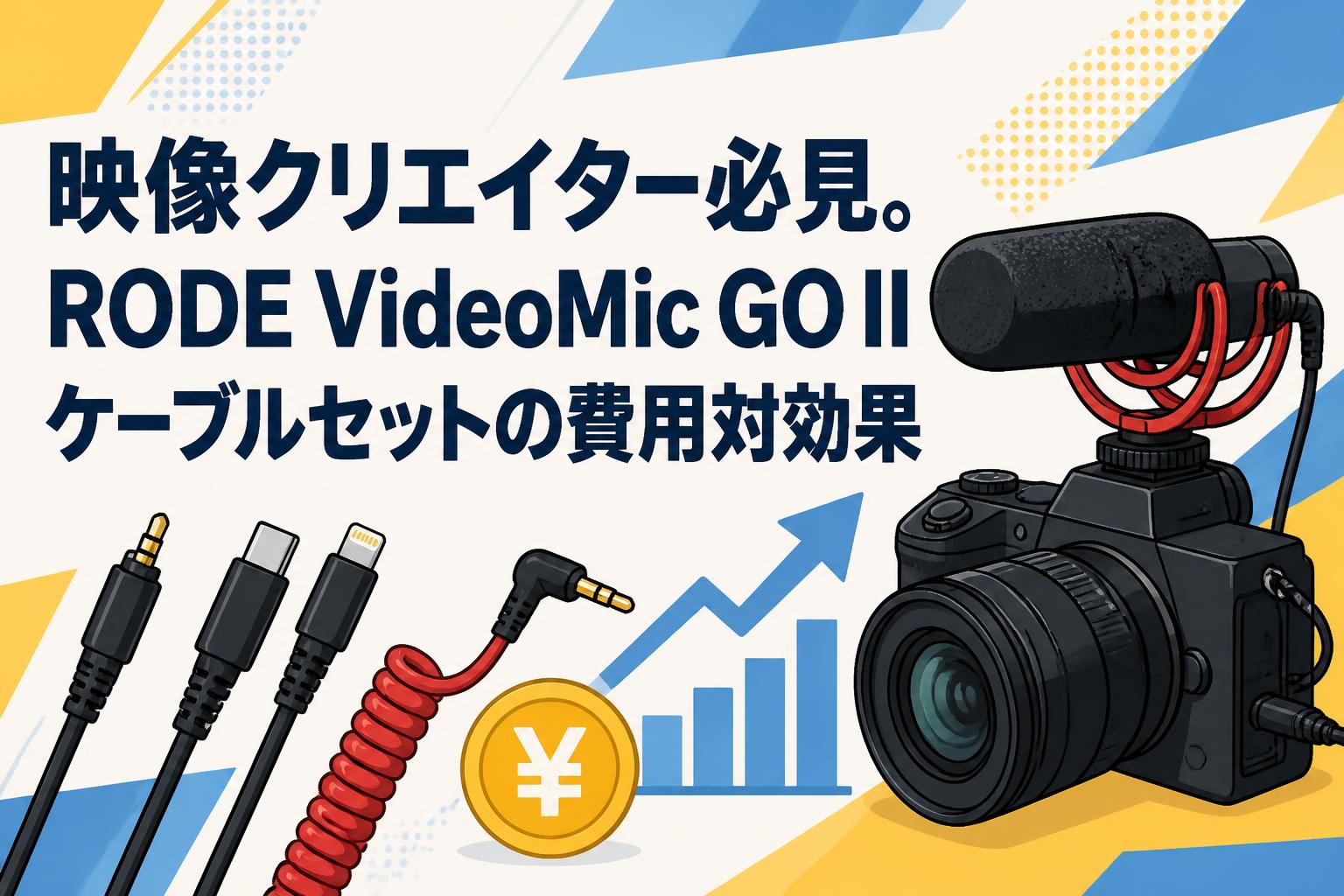 映像クリエイター必見。RODE VideoMic GO IIケーブルセットの費用対効果