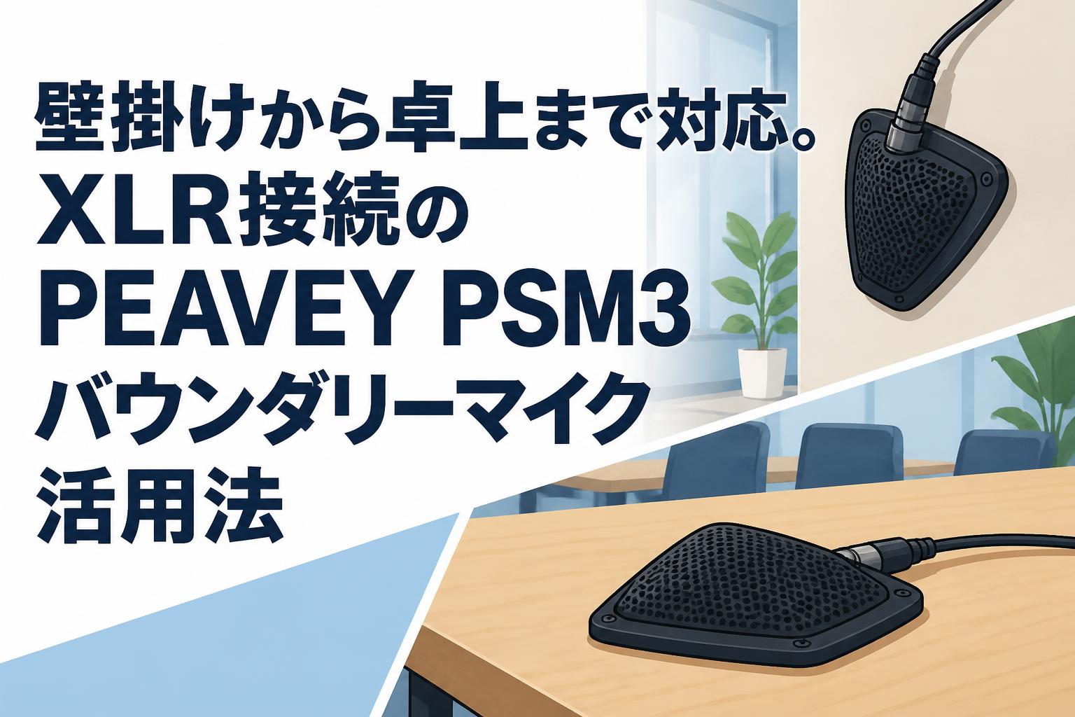 壁掛けから卓上まで対応。XLR接続のPEAVEY PSM3バウンダリーマイク活用法