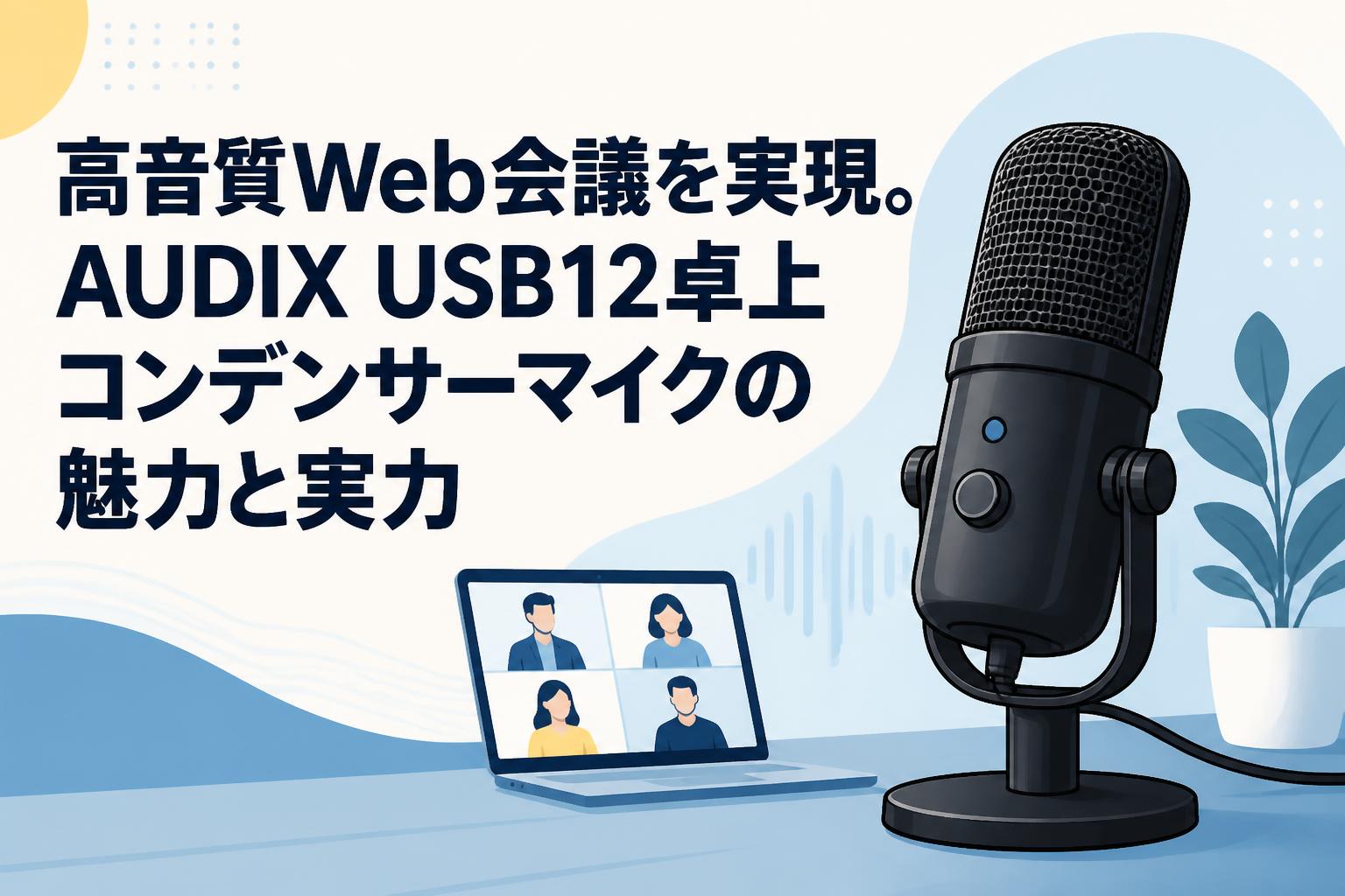 高音質Web会議を実現。AUDIX USB12卓上コンデンサーマイクの魅力と実力