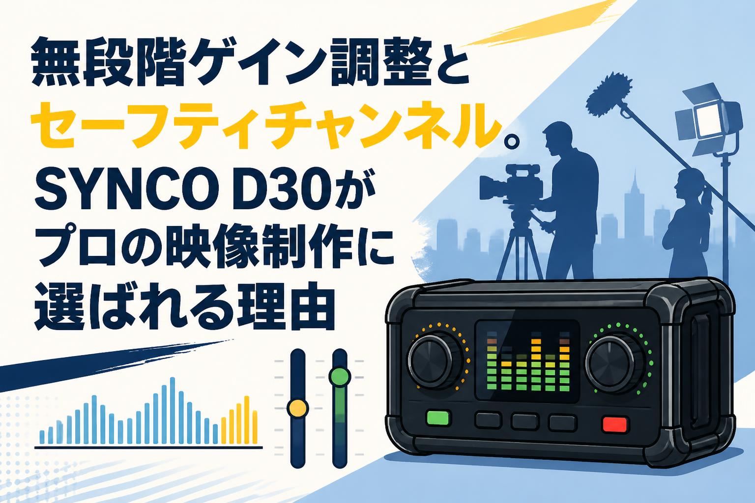 無段階ゲイン調整とセーフティチャンネル。SYNCO D30がプロの映像制作に選ばれる理由