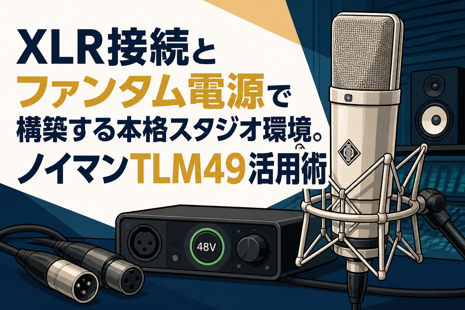 XLR接続とファンタム電源で構築する本格スタジオ環境。ノイマンTLM49活用術