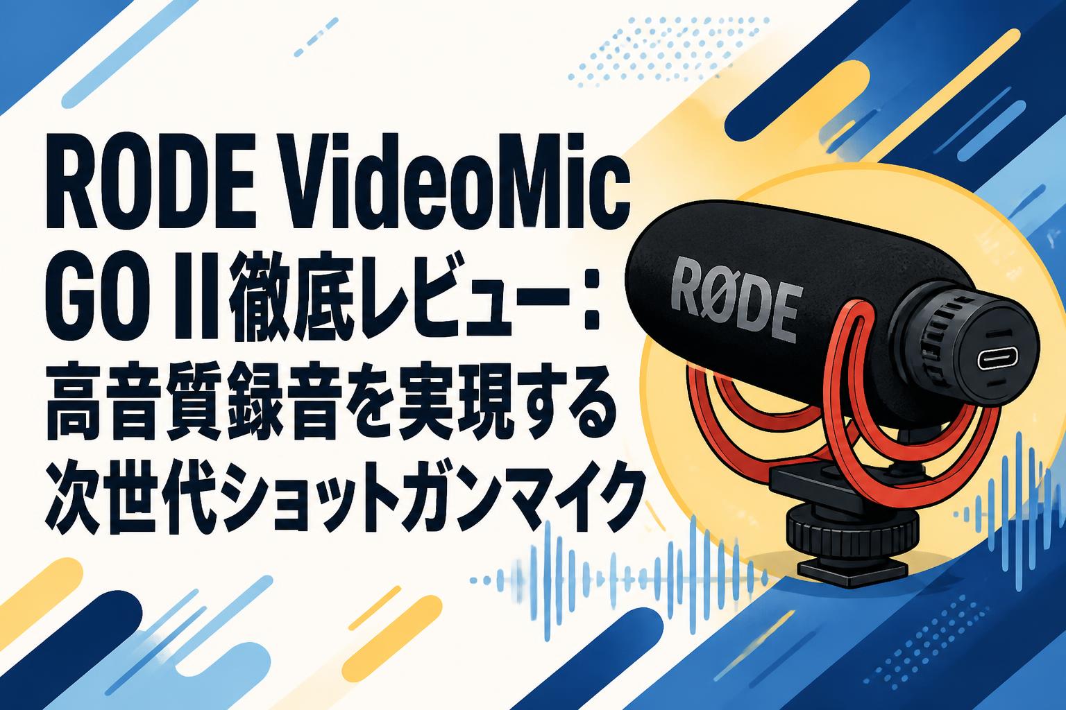 RODE VideoMic GO II徹底レビュー：高音質録音を実現する次世代ショットガンマイク