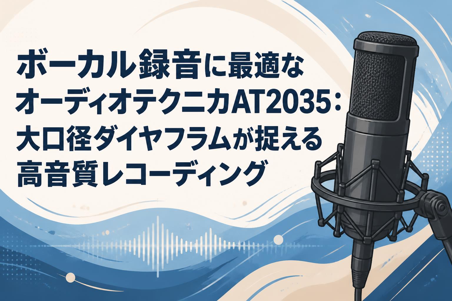 ボーカル録音に最適なオーディオテクニカAT2035：大口径ダイヤフラムが捉える高音質レコーディング