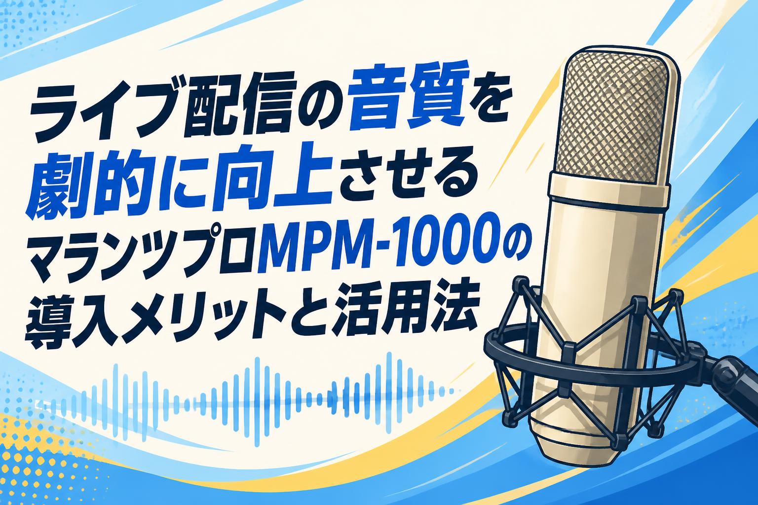 ライブ配信の音質を劇的に向上させるマランツプロMPM-1000の導入メリットと活用法