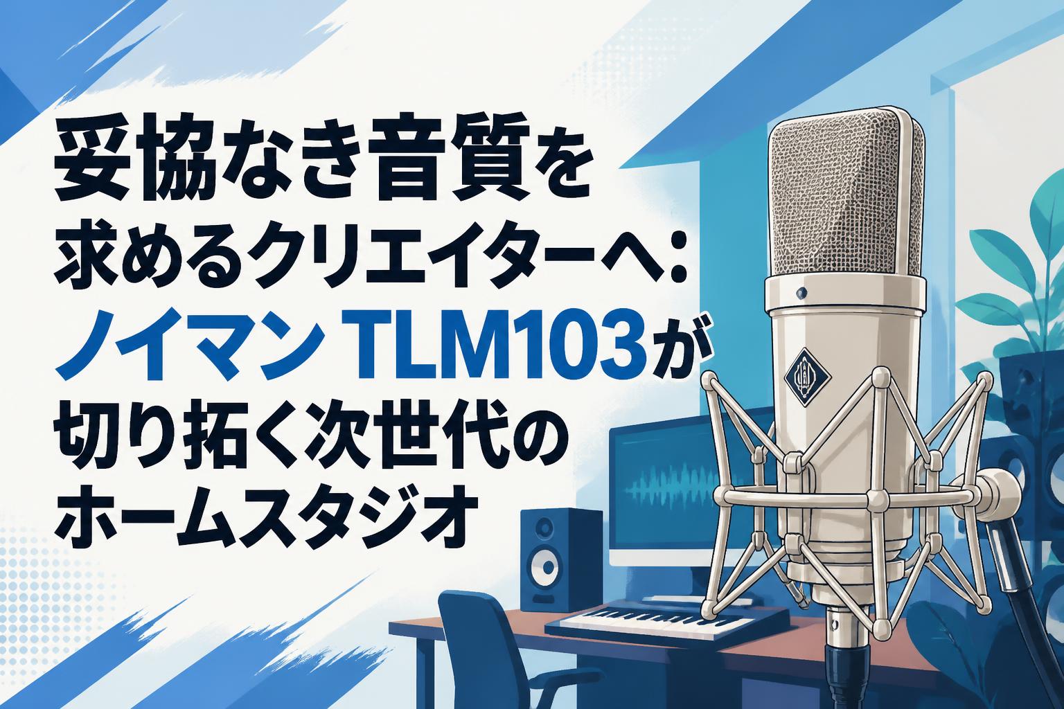 妥協なき音質を求めるクリエイターへ：ノイマン TLM103が切り拓く次世代のホームスタジオ