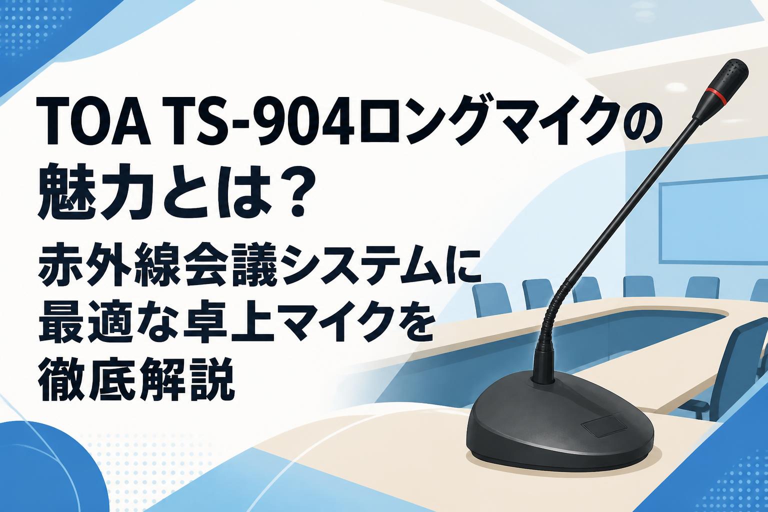 TOA TS-904ロングマイクの魅力とは？赤外線会議システムに最適な卓上マイクを徹底解説
