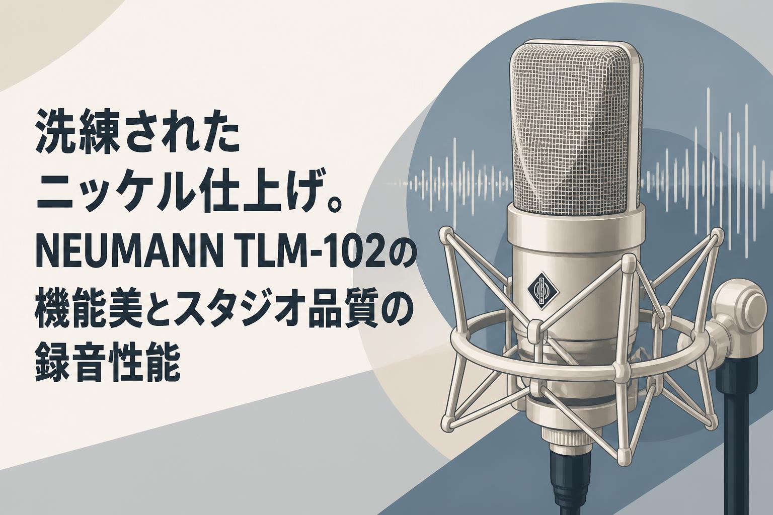 洗練されたニッケル仕上げ。NEUMANN TLM-102の機能美とスタジオ品質の録音性能