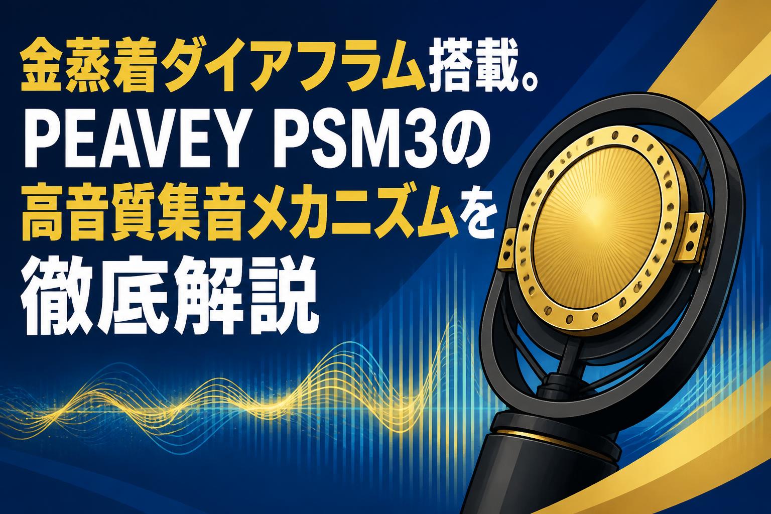 金蒸着ダイアフラム搭載。PEAVEY PSM3の高音質集音メカニズムを徹底解説