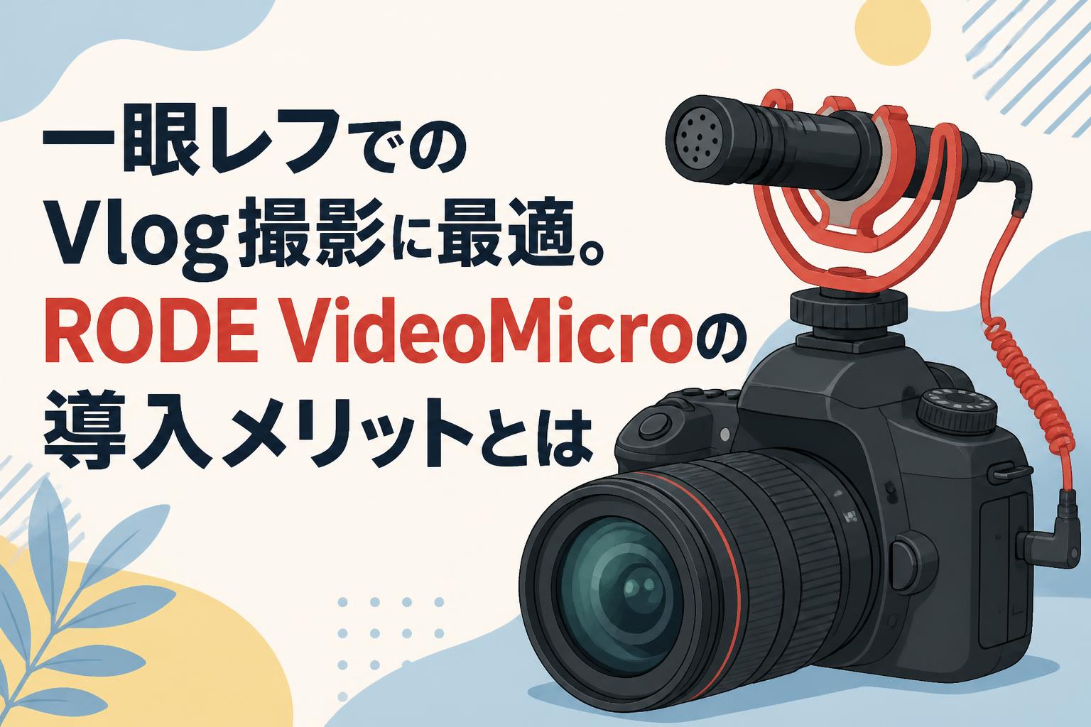 一眼レフでのVlog撮影に最適。RODE VideoMicroの導入メリットとは