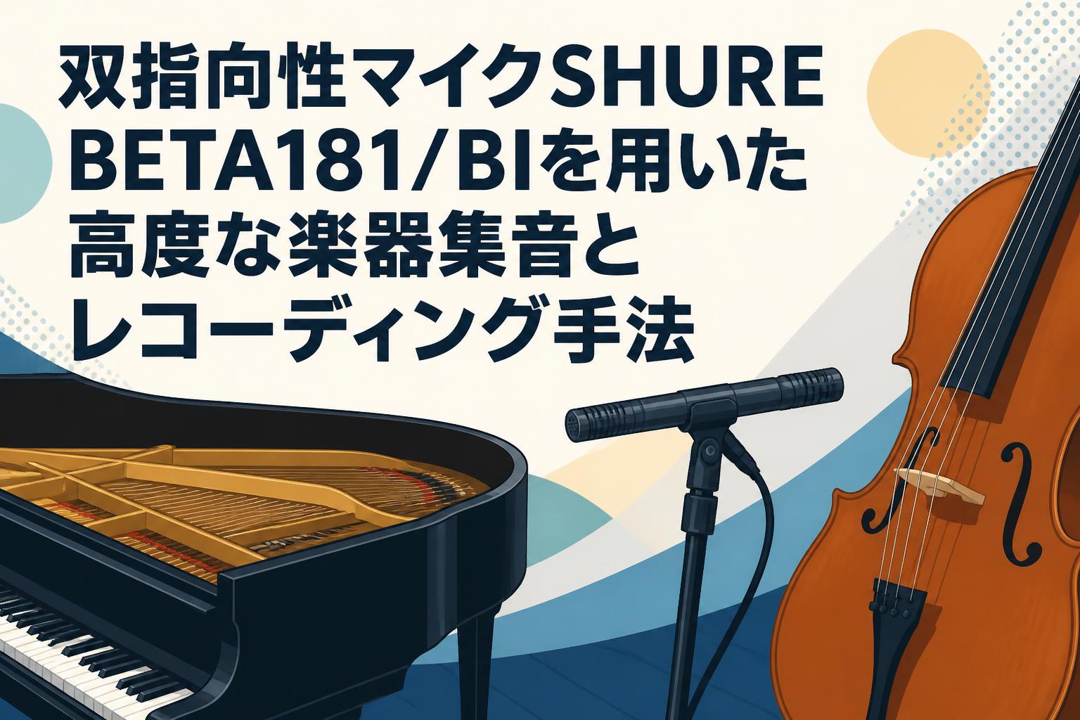 双指向性マイクSHURE BETA181/BIを用いた高度な楽器集音とレコーディング手法