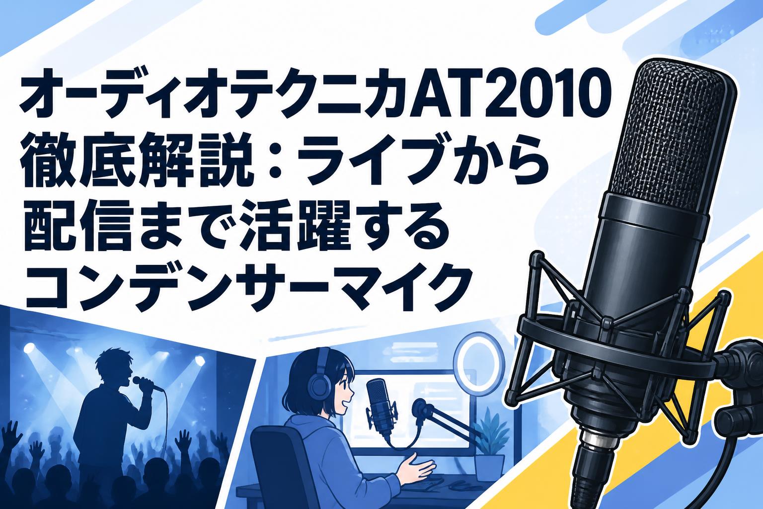 オーディオテクニカAT2010徹底解説：ライブから配信まで活躍するコンデンサーマイク