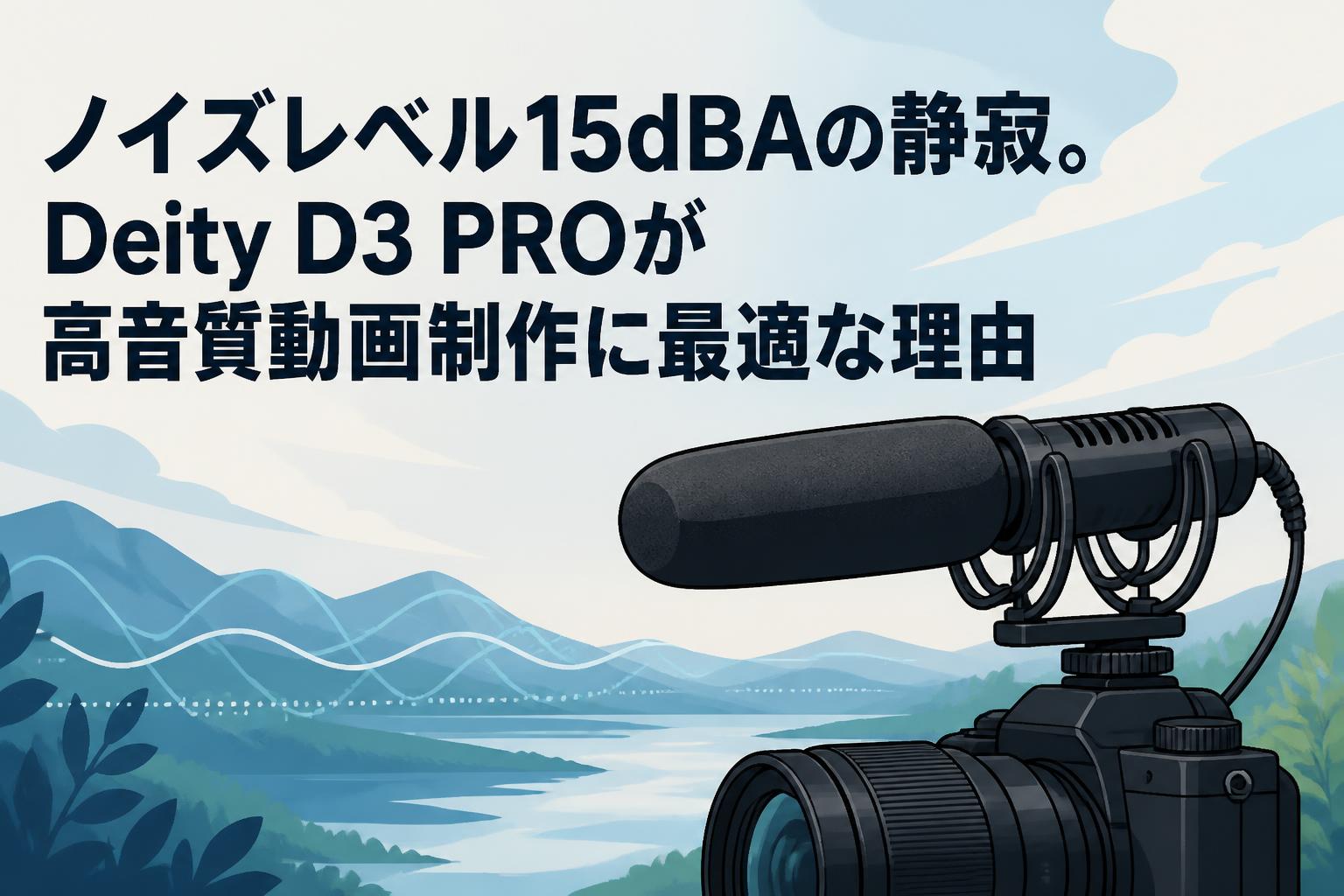 ノイズレベル15dBAの静寂。Deity D3 PROが高音質動画制作に最適な理由
