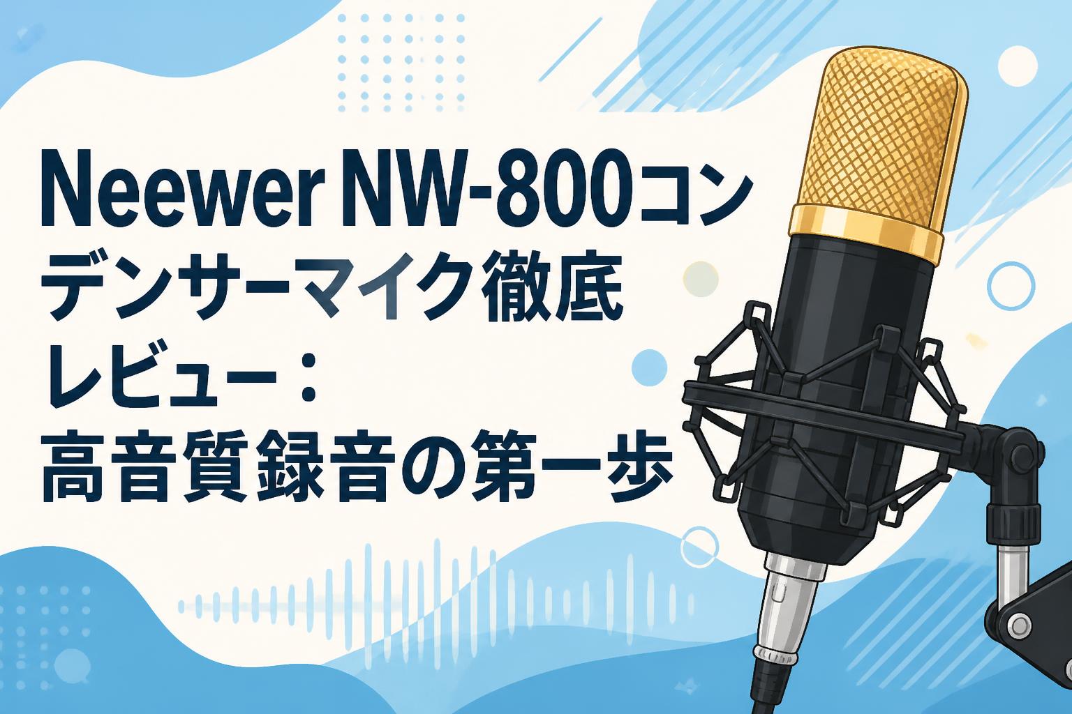 Neewer NW-800コンデンサーマイク徹底レビュー：高音質録音の第一歩