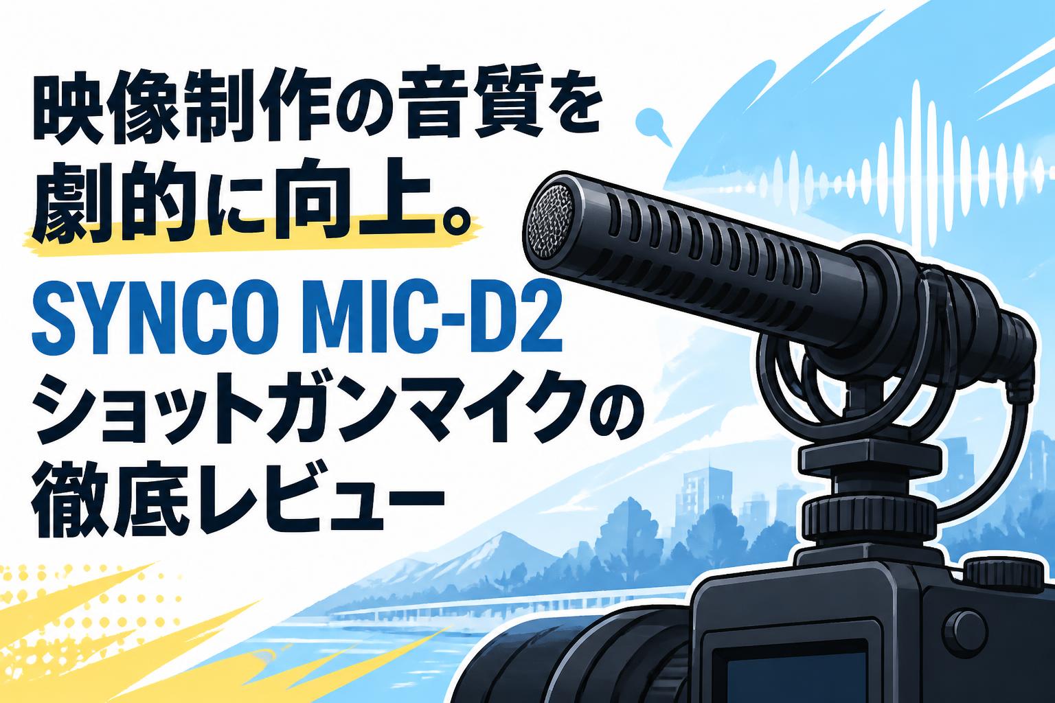 映像制作の音質を劇的に向上。SYNCO MIC-D2ショットガンマイクの徹底レビュー