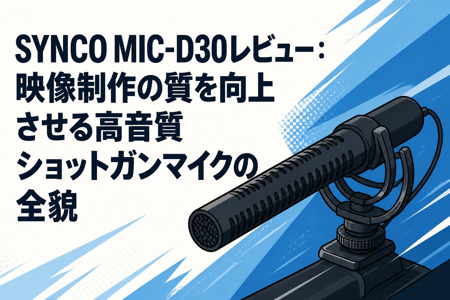 SYNCO MIC-D30レビュー：映像制作の質を向上させる高音質ショットガンマイクの全貌
