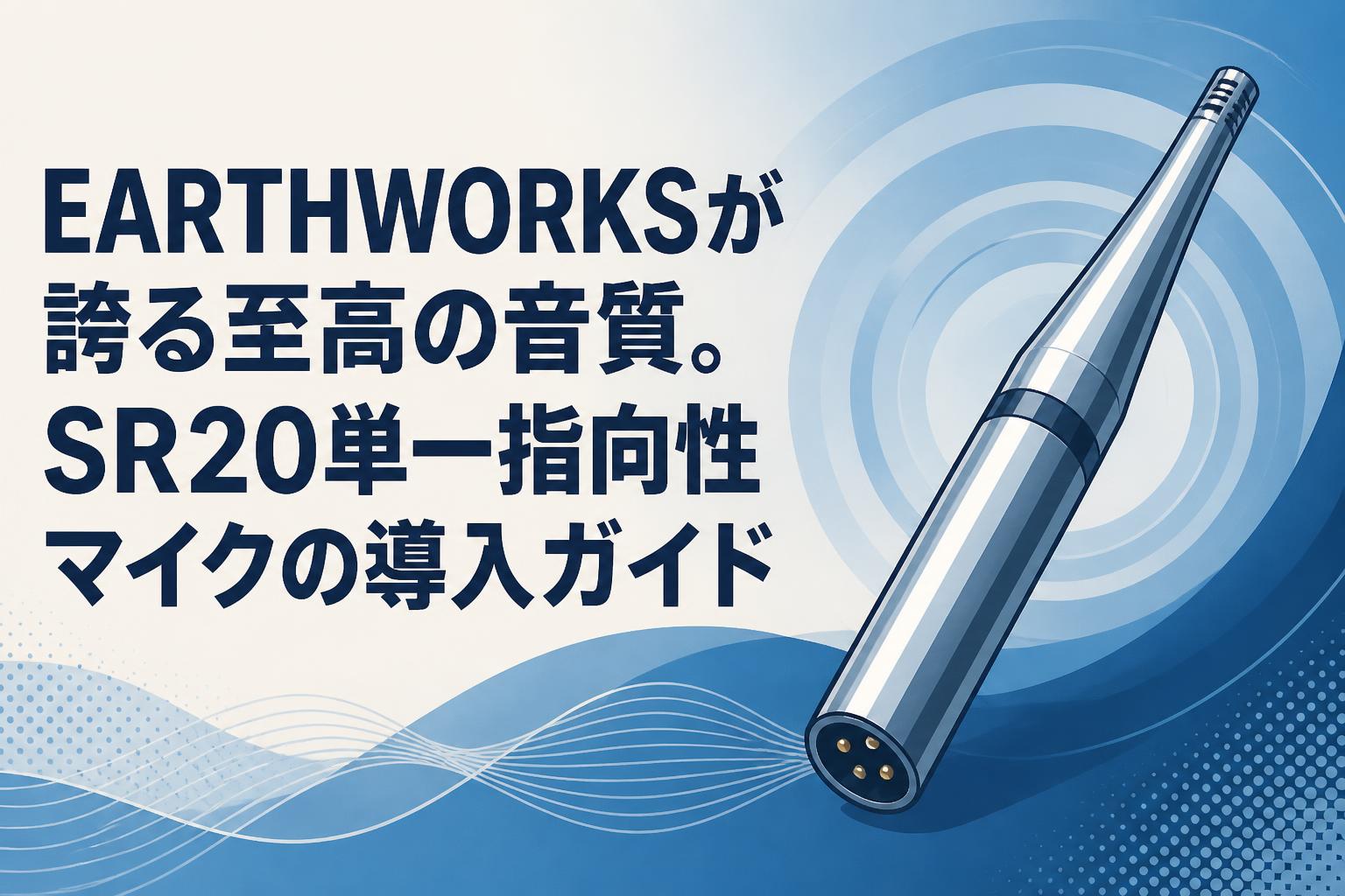 EARTHWORKSが誇る至高の音質。SR20単一指向性マイクの導入ガイド