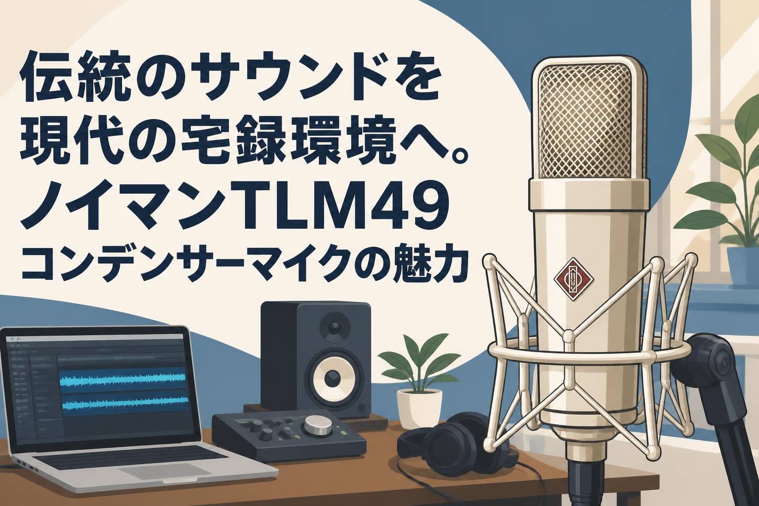 伝統のサウンドを現代の宅録環境へ。ノイマンTLM49コンデンサーマイクの魅力