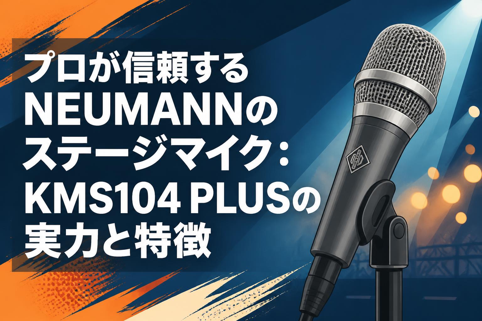 プロが信頼するNEUMANNのステージマイク：KMS104 PLUSの実力と特徴