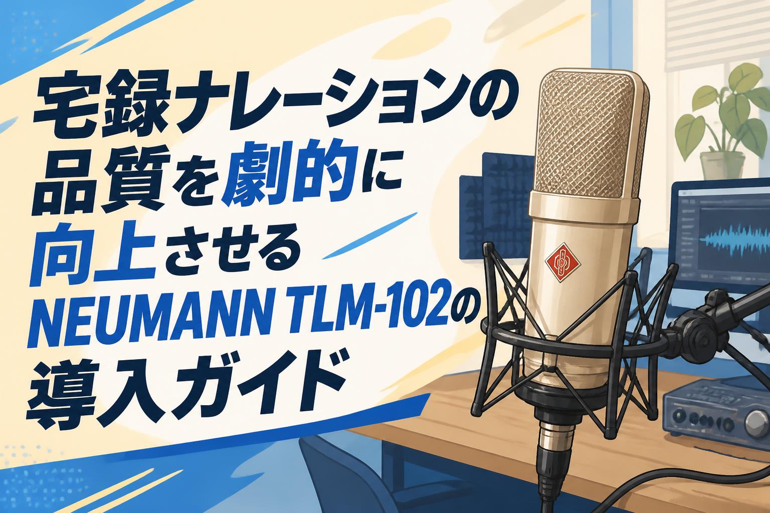 宅録ナレーションの品質を劇的に向上させるNEUMANN TLM-102の導入ガイド