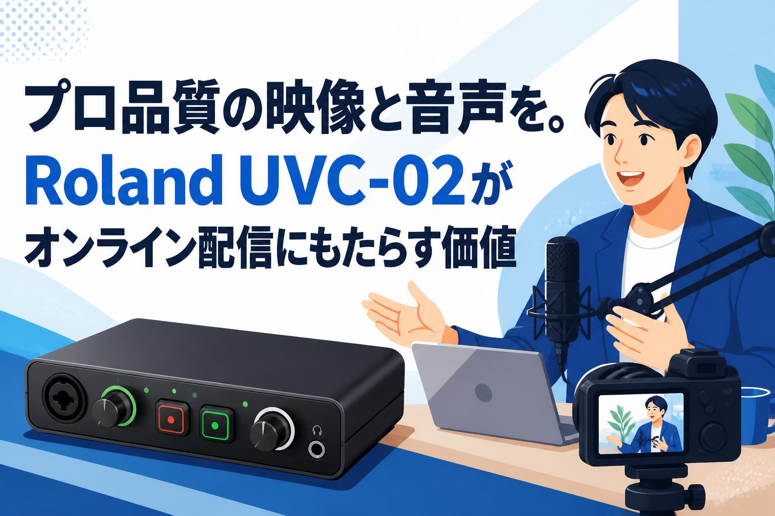 プロ品質の映像と音声を。Roland UVC-02がオンライン配信にもたらす価値