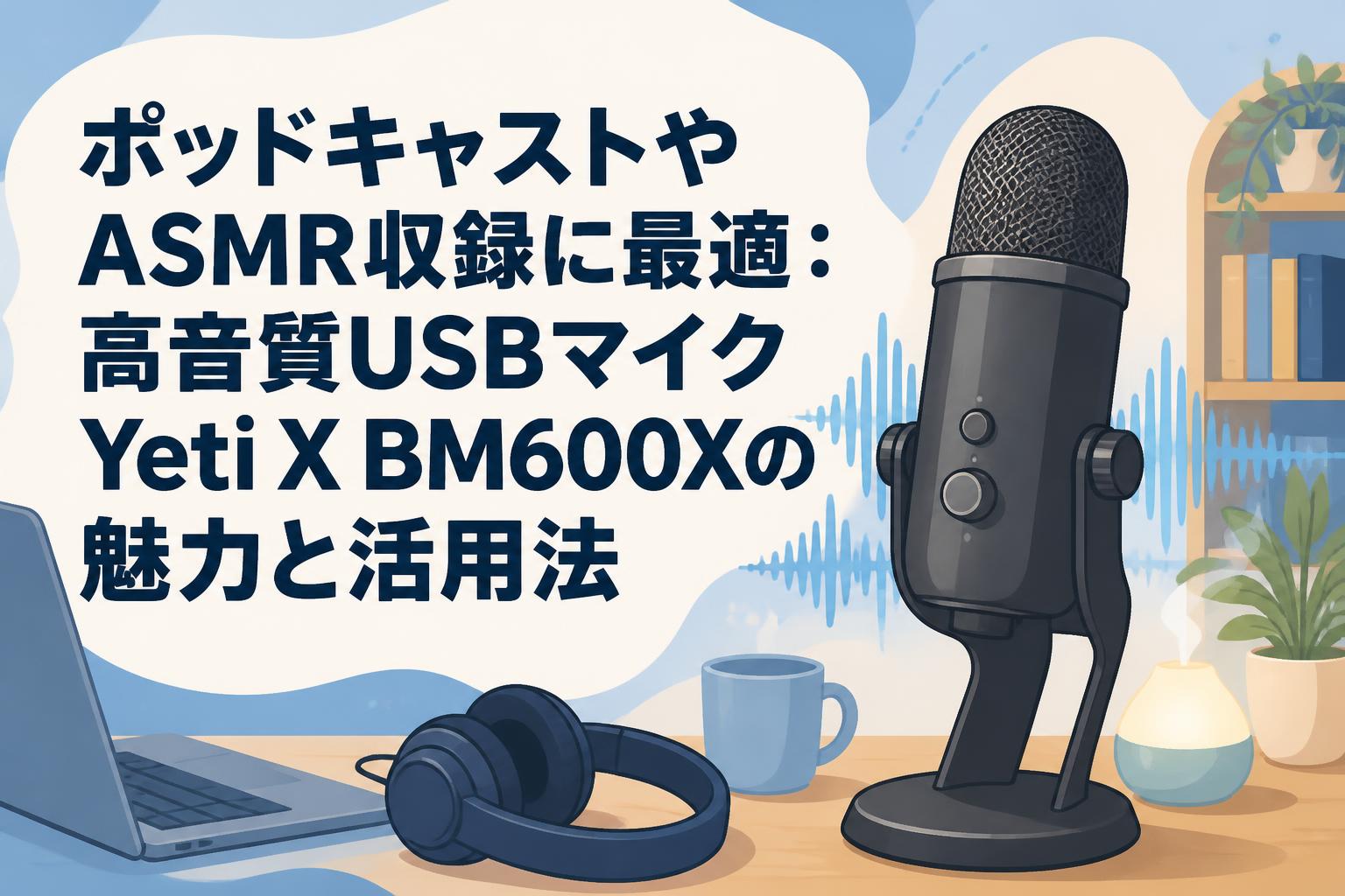 ポッドキャストやASMR収録に最適：高音質USBマイクYeti X BM600Xの魅力と活用法