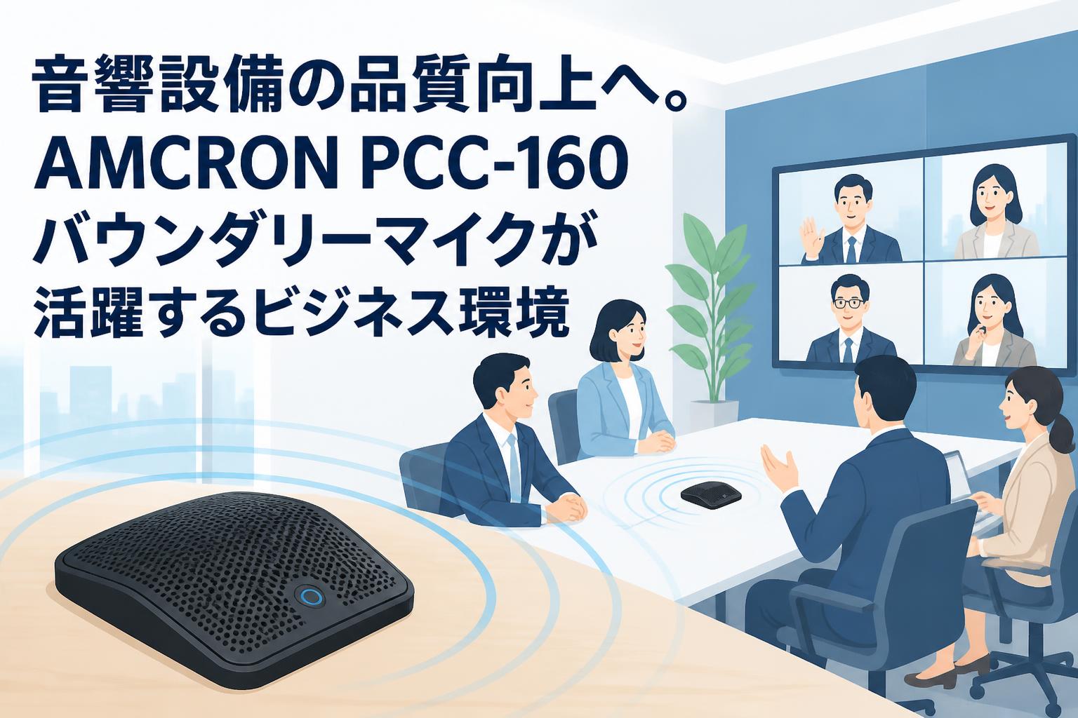 音響設備の品質向上へ。AMCRON PCC-160バウンダリーマイクが活躍するビジネス環境