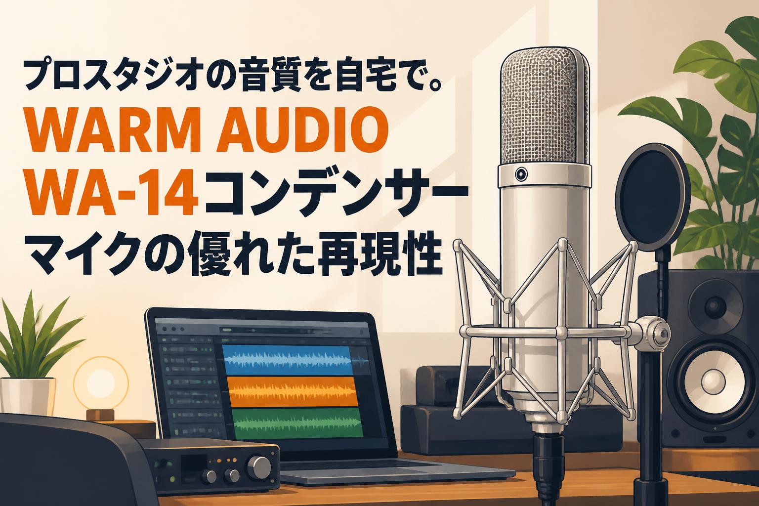 プロスタジオの音質を自宅で。WARM AUDIO WA-14コンデンサーマイクの優れた再現性