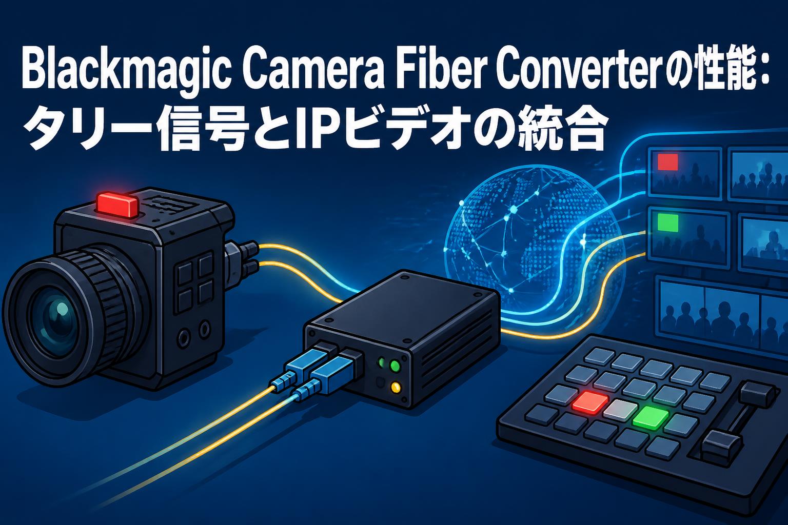 Blackmagic Camera Fiber Converterの性能：タリー信号とIPビデオの統合