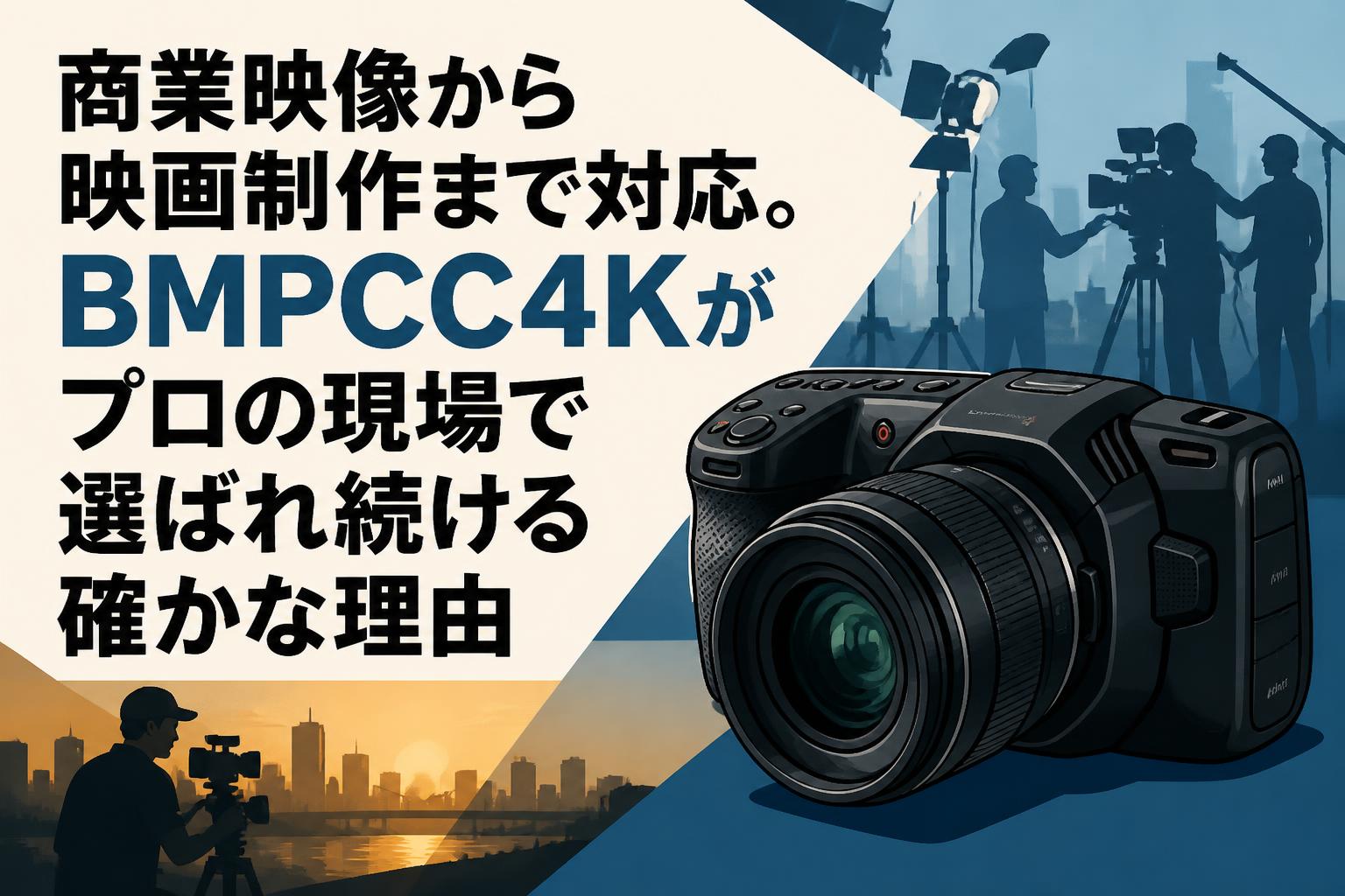 商業映像から映画制作まで対応。BMPCC4Kがプロの現場で選ばれ続ける確かな理由