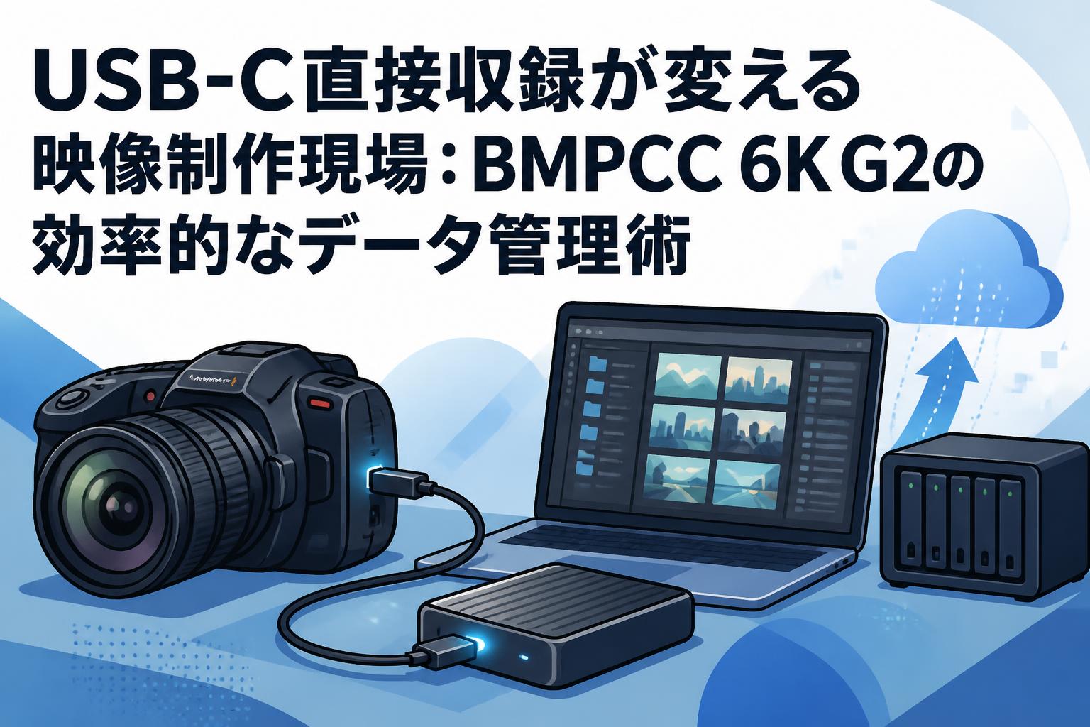 USB-C直接収録が変える映像制作現場：BMPCC 6K G2の効率的なデータ管理術
