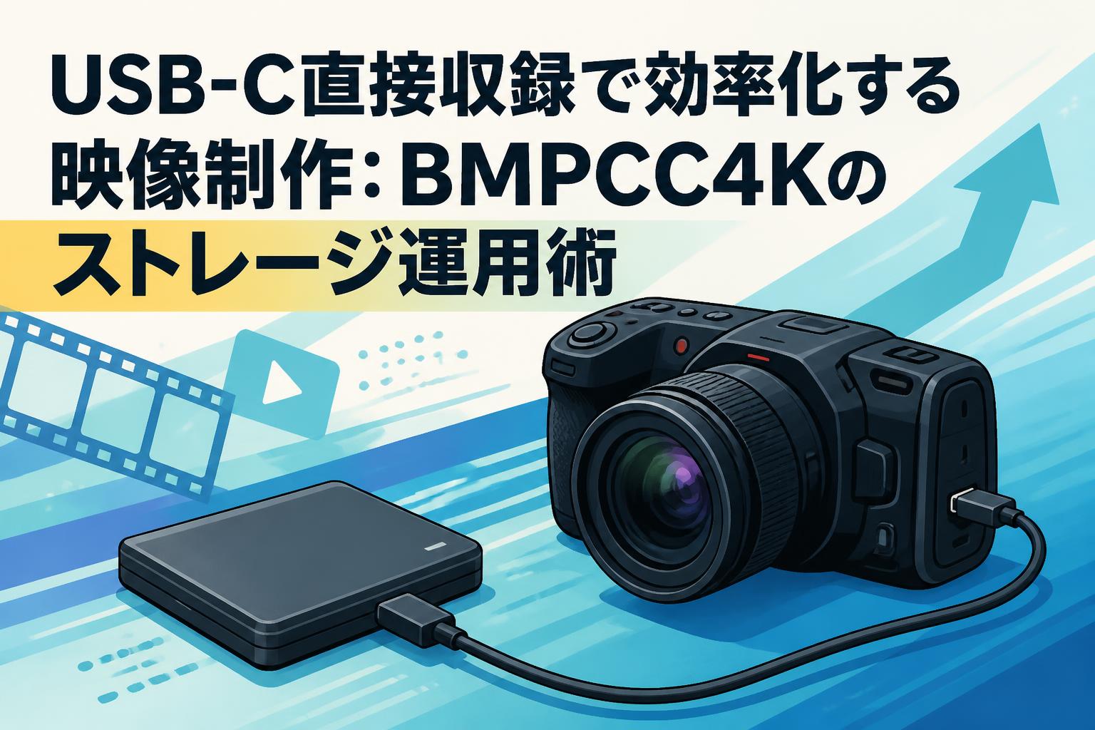 USB-C直接収録で効率化する映像制作：BMPCC4Kのストレージ運用術